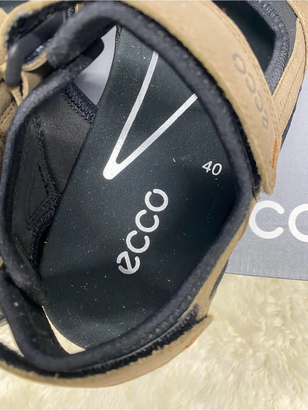 NIB! Ecco 690004 Men's Onroads Strappy Adjustable Brown Sandals Size6-6.5/EU40